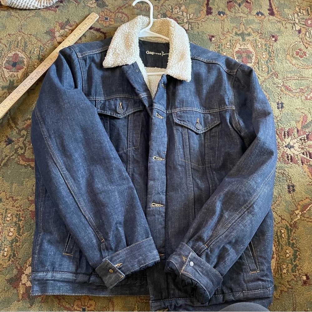GAP denim sherpa lined jacket